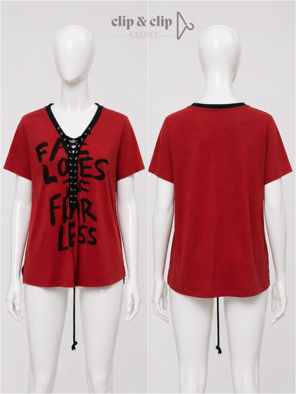 Forever 21 Women’s Plus Size Graphic T-Shirt — Lace-Up Front